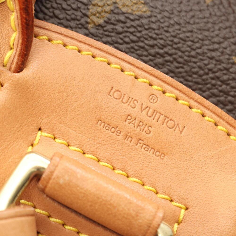 LOUIS VUITTON Authentic Brown Monogram Leather Backpack - Picture 4 of 9